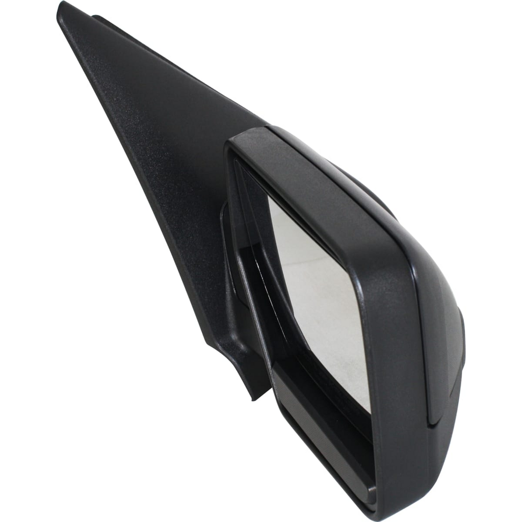 Right / Passenger Side Side View Mirror, Power; Black (Moulded In Color), Approach Lamp Only, R.