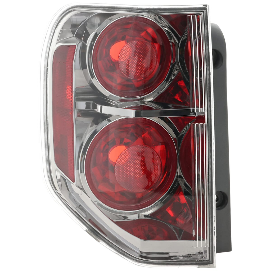 Tail Light Brake Lamp For 2006-08 Honda Pilot Left Side Chrome Housing Clear Red