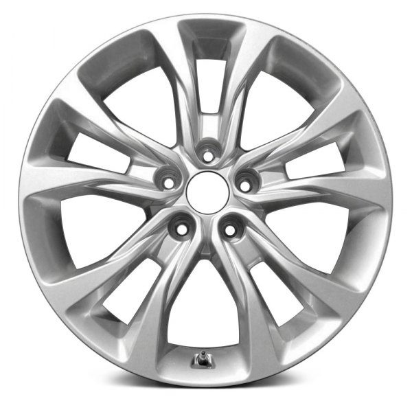 Wheel/Rim, 18x7-1/2 (Alloy, 5 Spoke), Split Spoke (Silver)