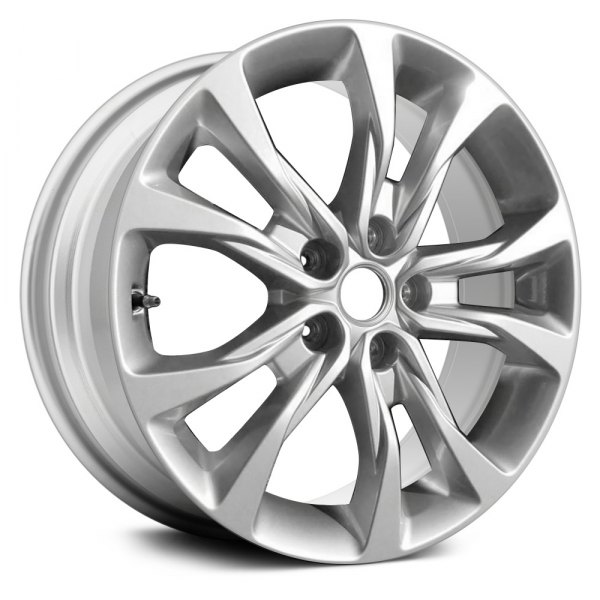 Wheel/Rim, 18x7-1/2 (Alloy, 5 Spoke), Split Spoke (Silver)